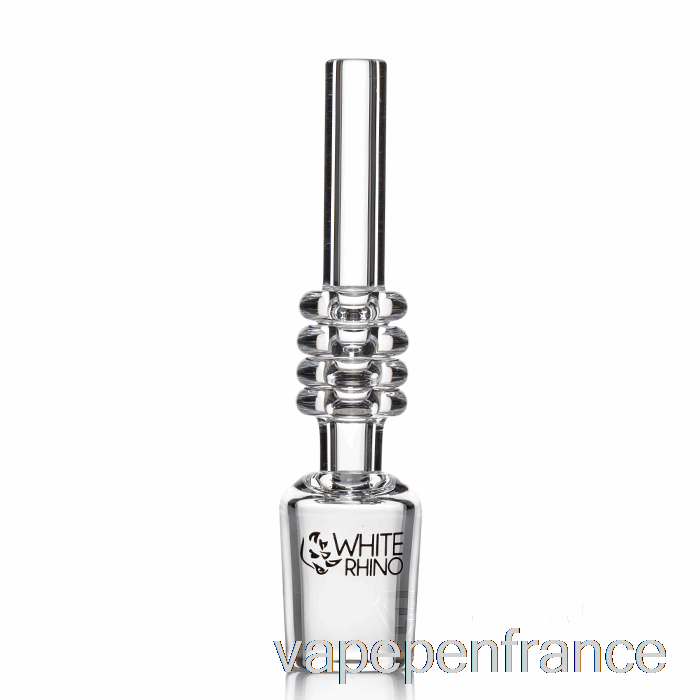 Collecteur De Nectar De Rhinocéros Blanc Pointes De Quartz Stylo Vape 18mm